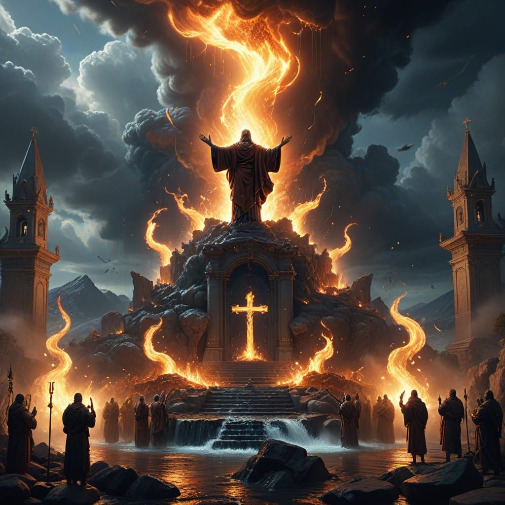 Elijah's Divine Confrontation on Mount Carmel