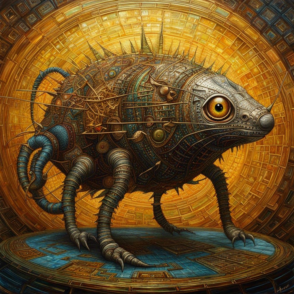 Surreal Sci-Fi Menagerie: Impasto Fractal Painting