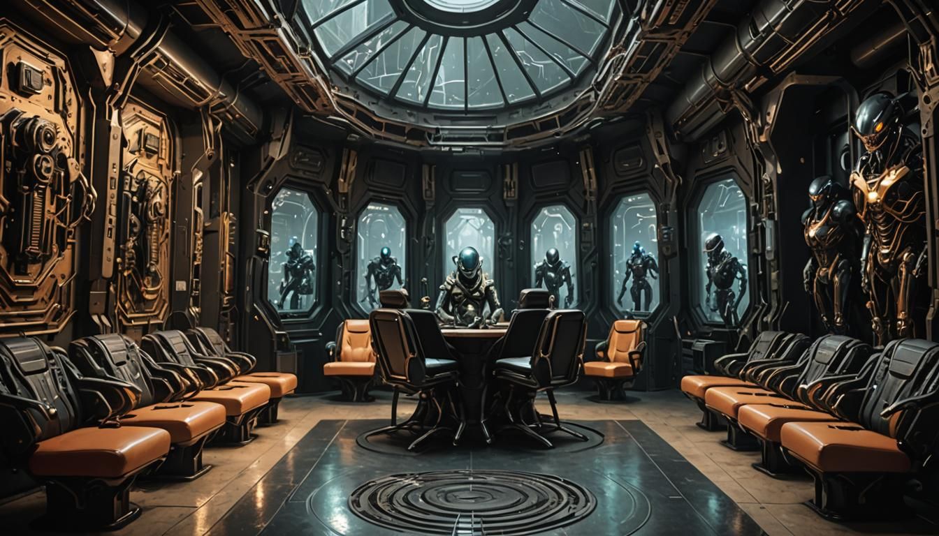 Cryptid Alien Cyborgs Seated