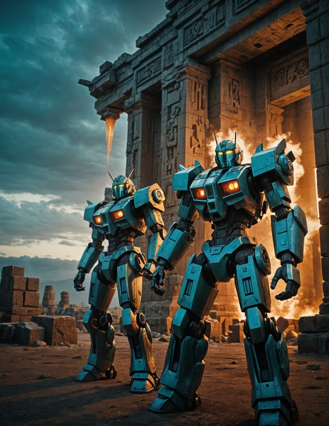 Mecha Duel at Persepolis: Anime-Style Tech Zone Battle