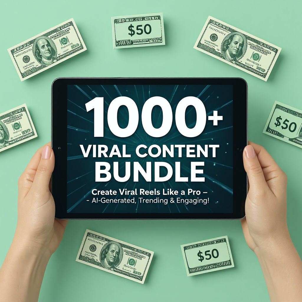 Flashy Digital Ad for Viral Content Bundle