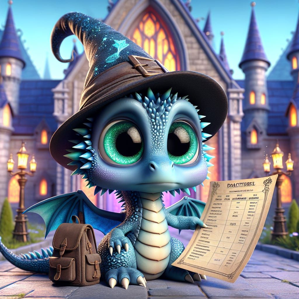 Confused Dragon at Magic School