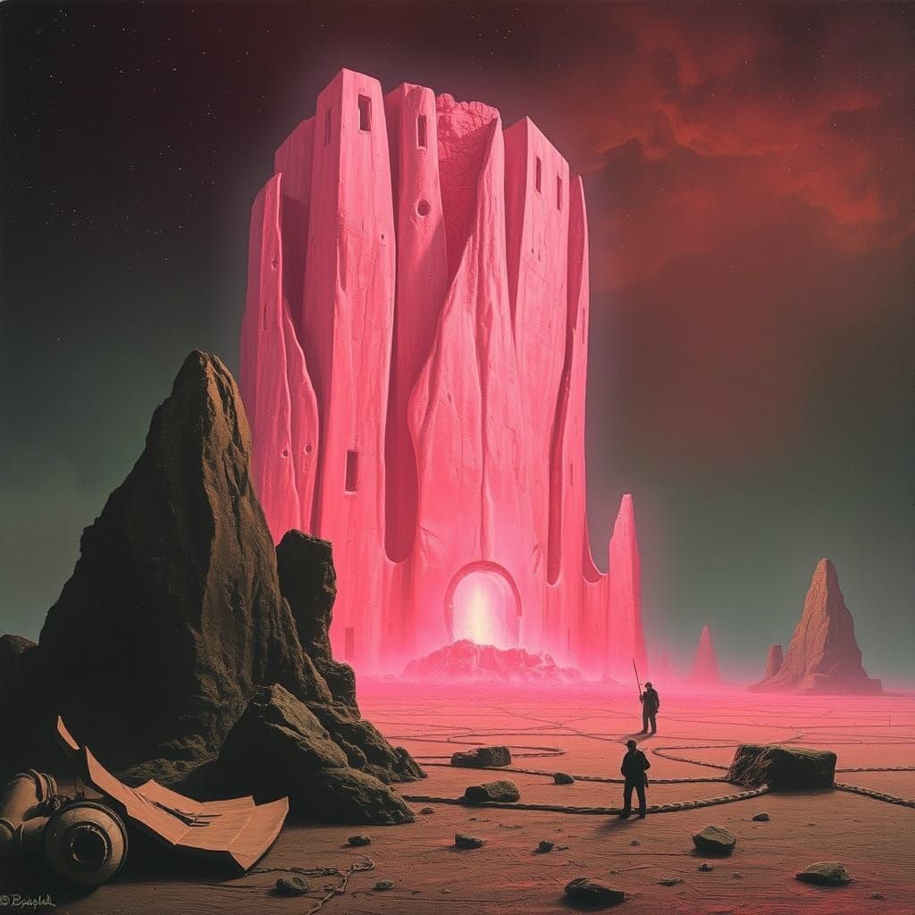 Pink Desolation: Surreal Landscape