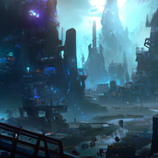 Fantastical Matte Painting with Deep Color