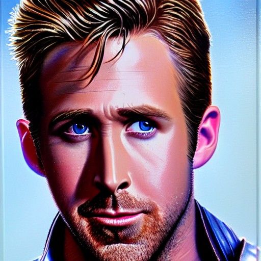 Ryan Gosling as Star Lord: Hyperrealistic Oil Painting