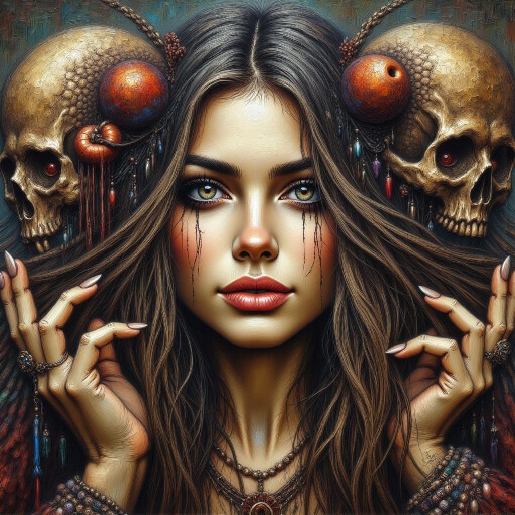 Eerie Female Horror in Surrealist Style