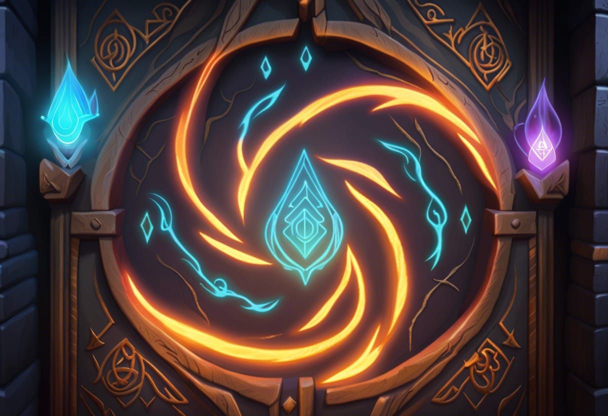 Enchanted Arcane Portal with Runes and Magic