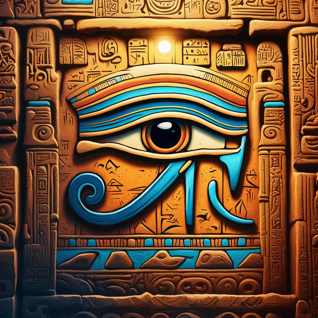 Eye of Horus: Graffiti Art in Ancient Temple