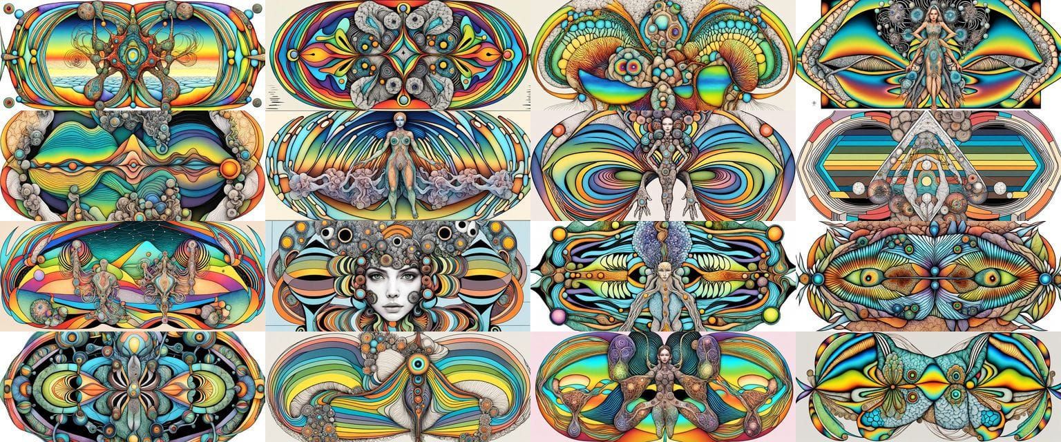 Surreal Magpie Scene in Fraktale Geometry