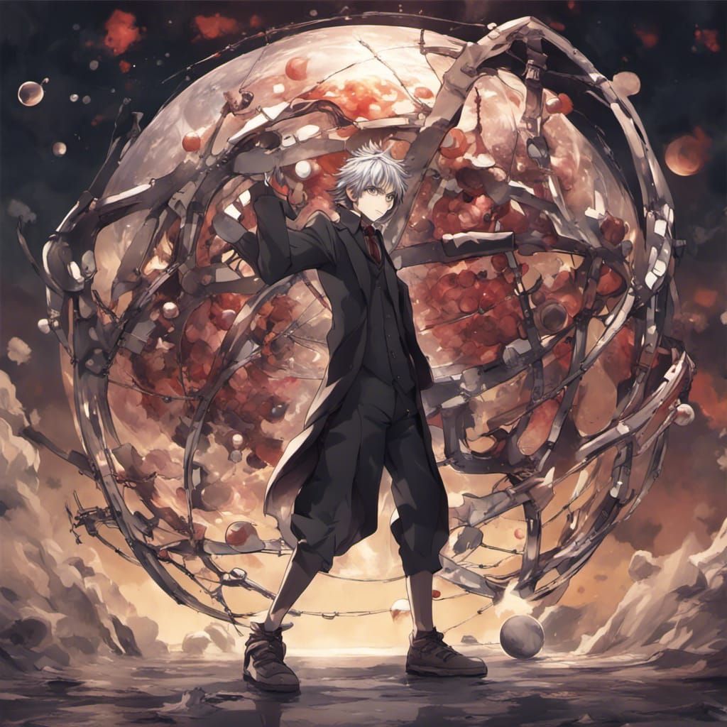 Demonic Human Portrait in Anime Style