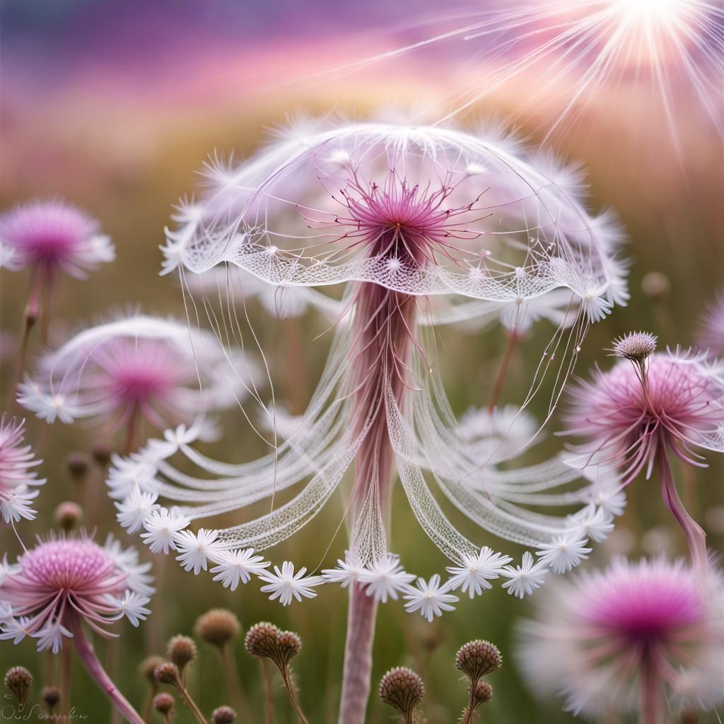 Ethereal Nymphs Dancing with Jellyfish Kites