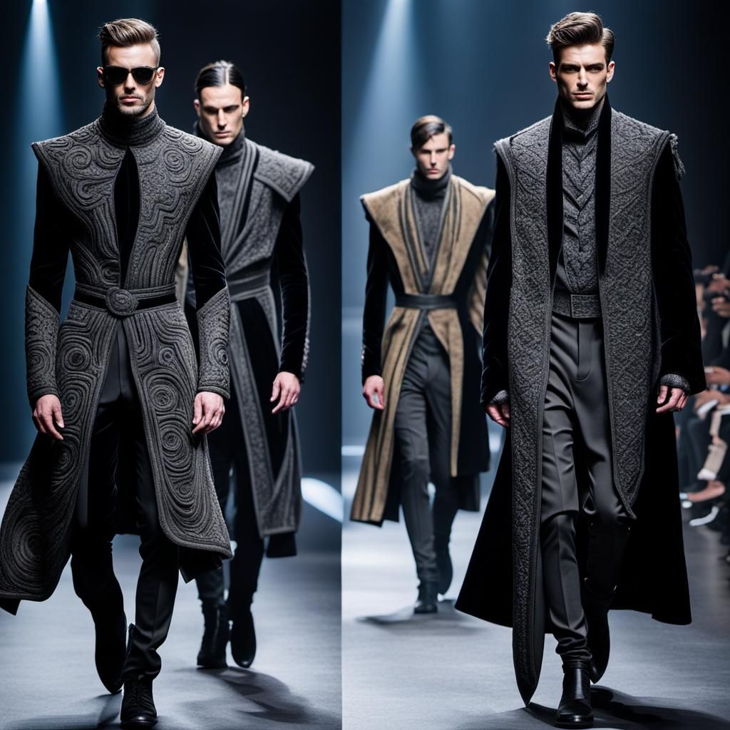 Futuristic Male Costume on Catwalk