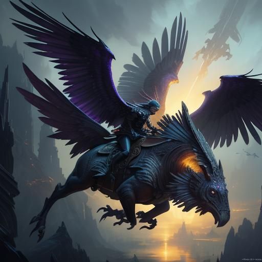 Dark Fantasy Flight Concept Art in 8K