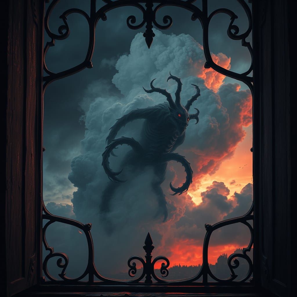 Cosmic Horror Unveiled Through a Flickering Window