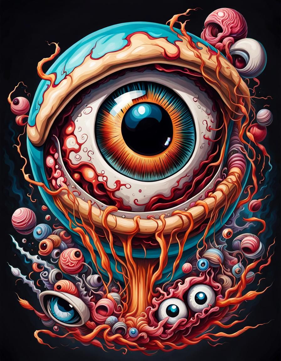 Exploded eyeball by Nychos