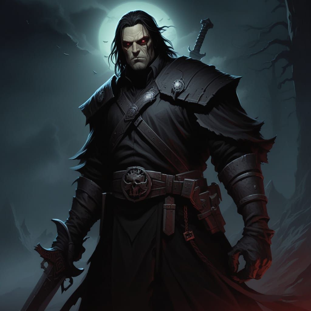 Intense Grimdark Comic Book Illustration