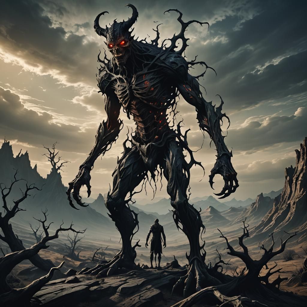 Demonic Skin Walker in Dark Fantasy Illustration