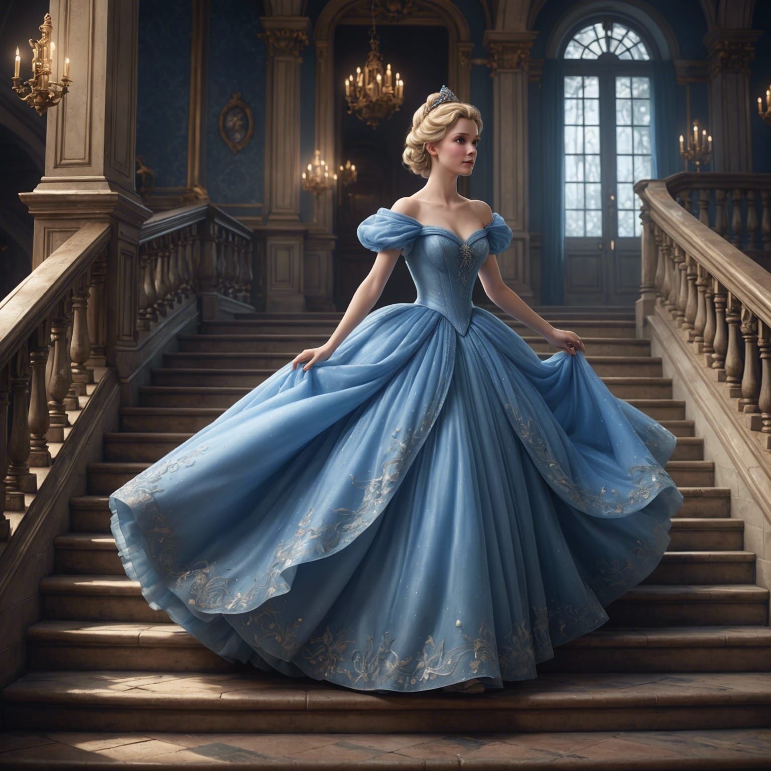 Cinderella's Escape: Detailed 3D Anime Art
