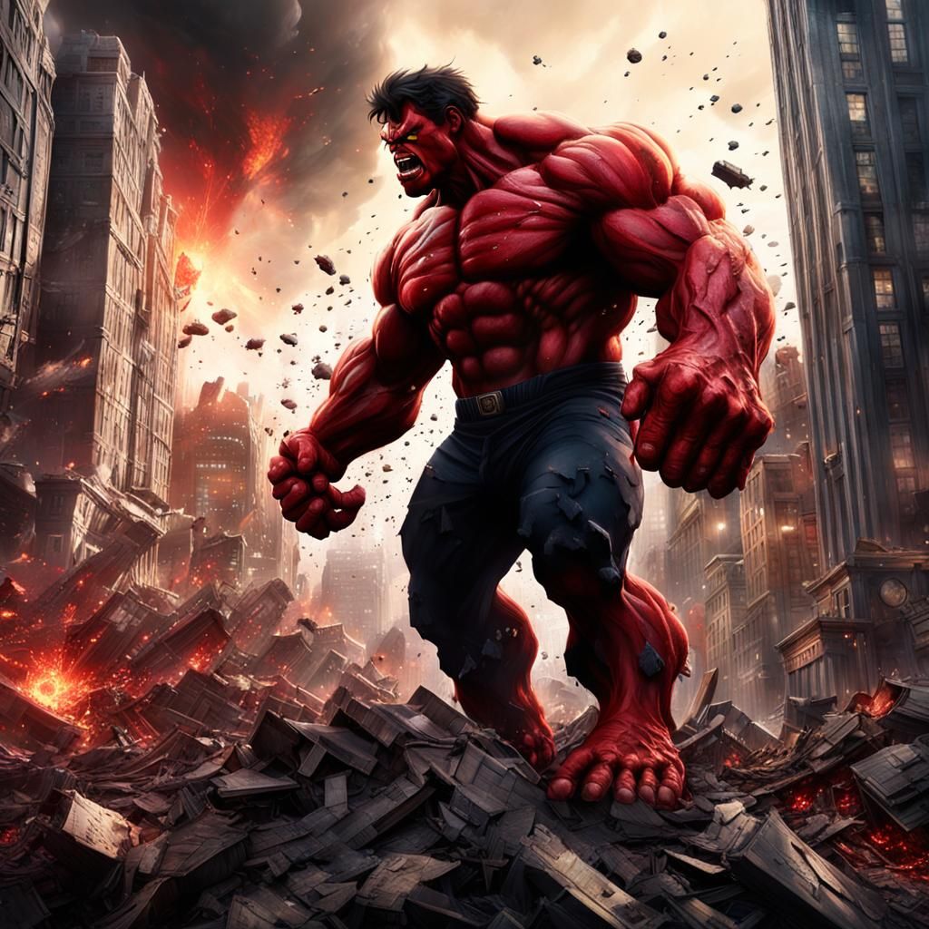 Red Hulk's Rampage: A Comic Book Masterpiece