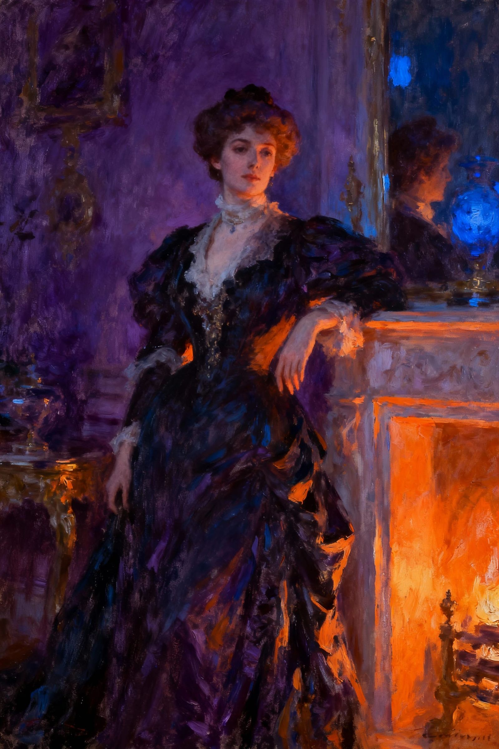 Aristocrat in Radiant Twilight Oil Painting