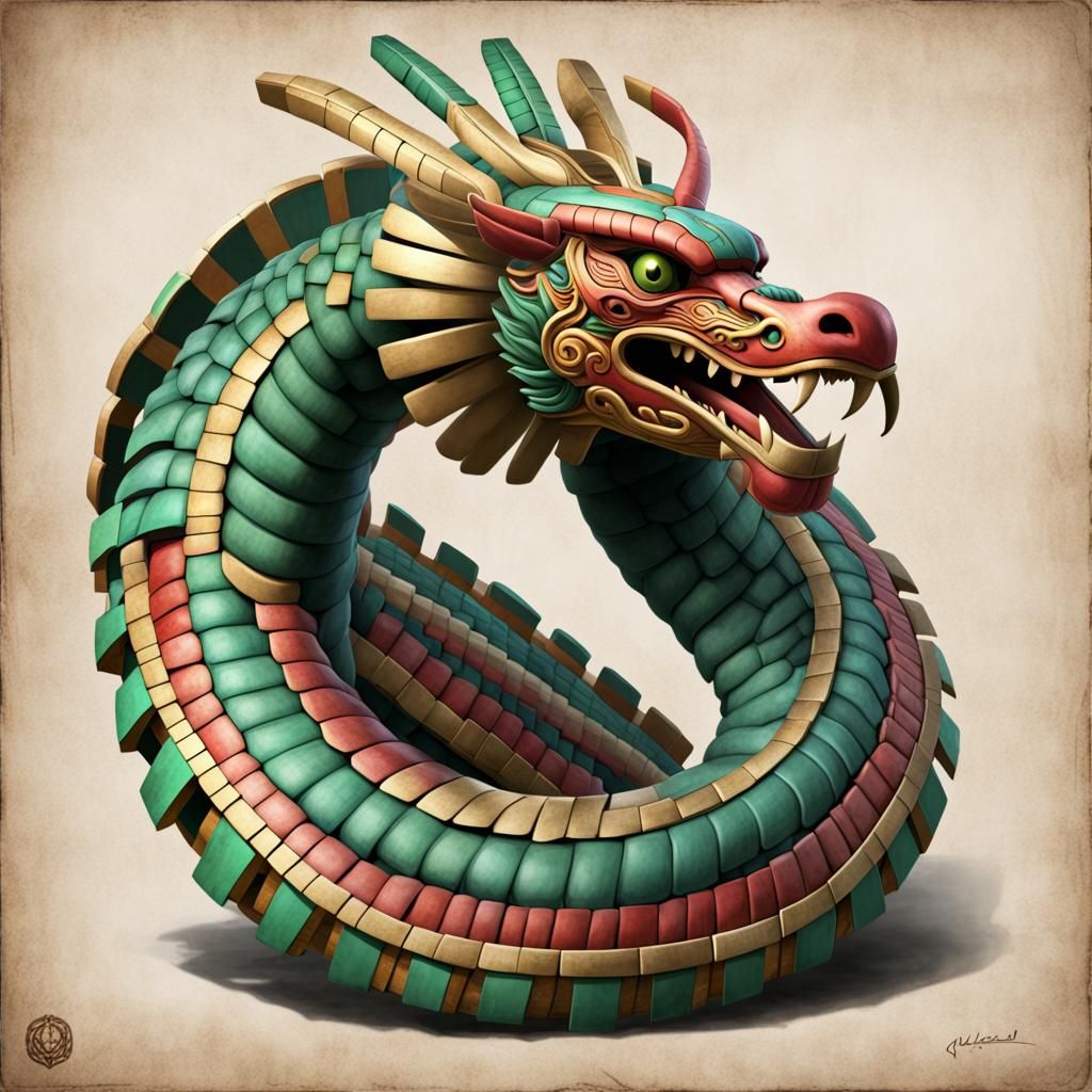 AI-Generated Image of Quetzalcoatl