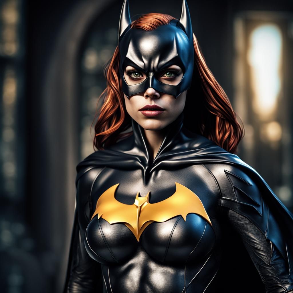 Hyperrealistic Disrobed Batgirl in Cinematic HDR