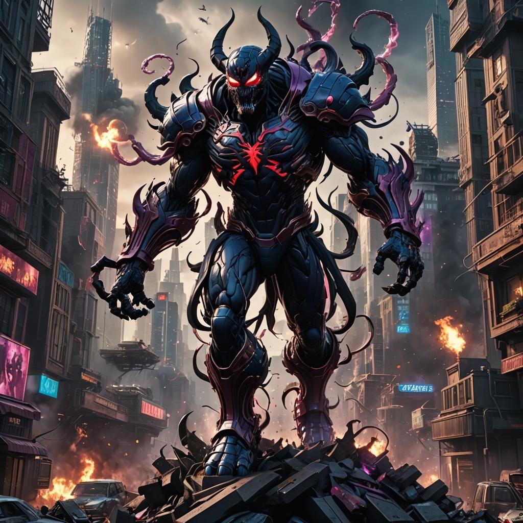 Venom Galactus: Detailed Matte Painting