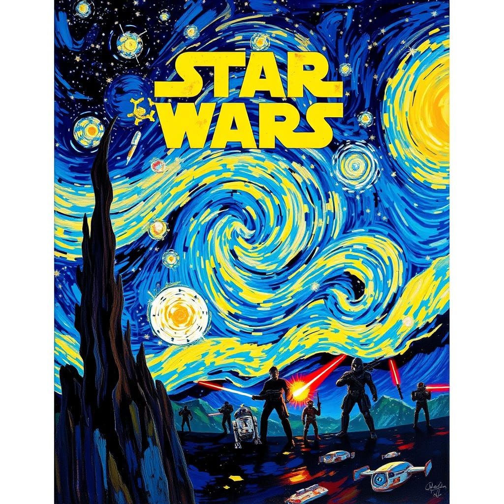 Star Wars Poster in Van Gogh Style
