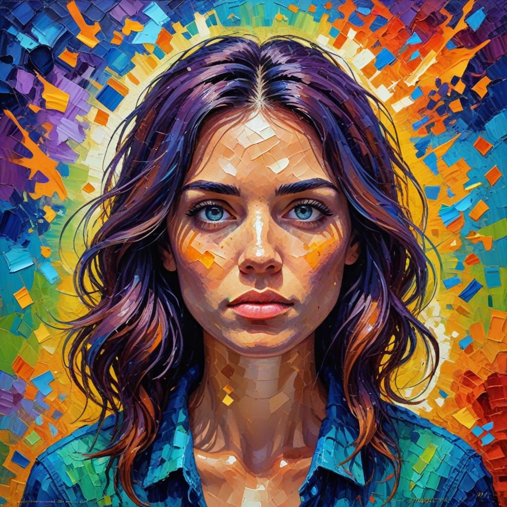 Emotional Surrender in Neo-Impressionist Hues