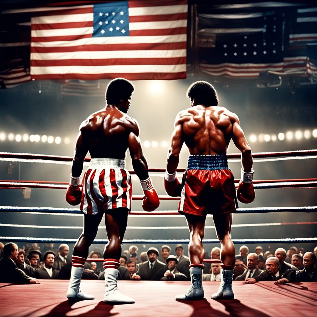 Apollo Creed vs Rocky Balboa: Cinematic Boxing Ring