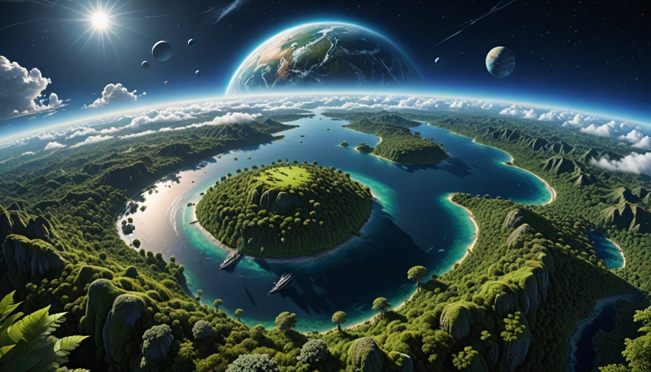 Pristine Earth from Space: Breathtaking Planetary View