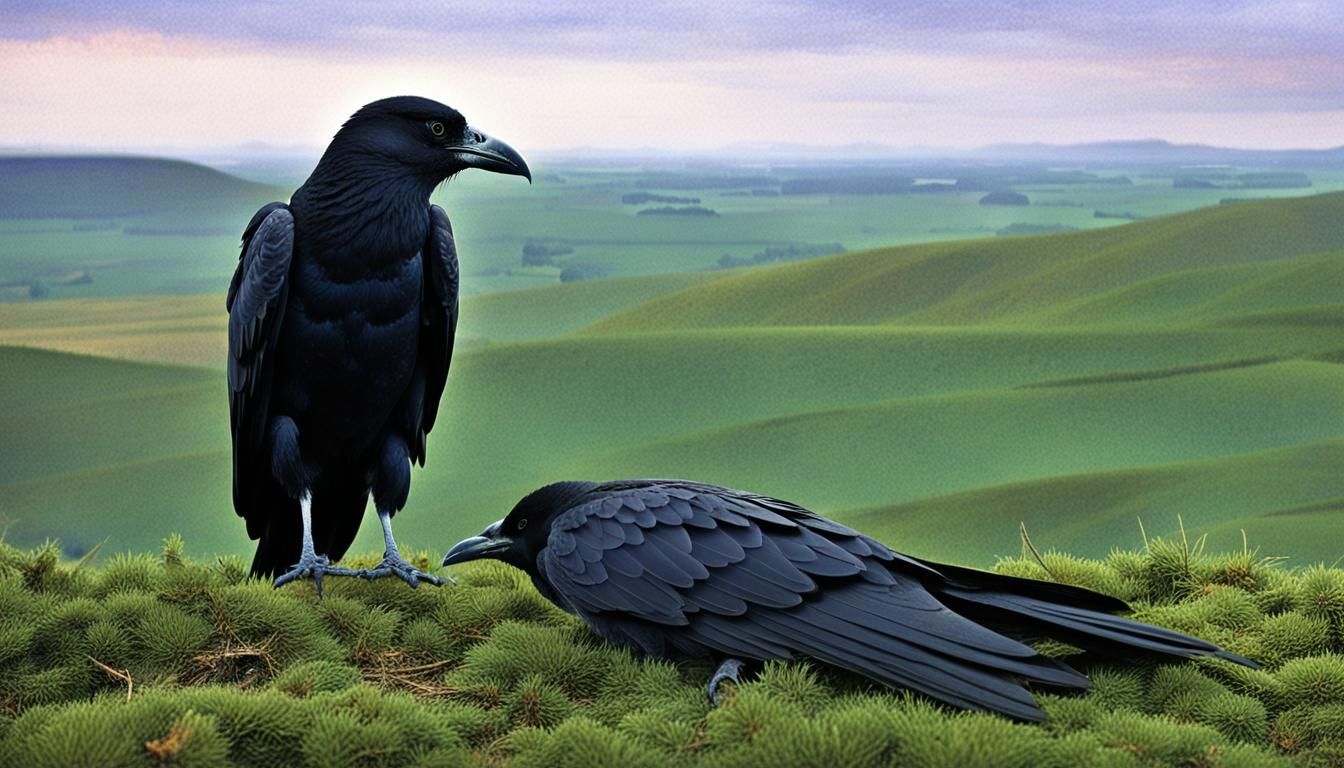Gothic Raven on Bust: A Literary Vision