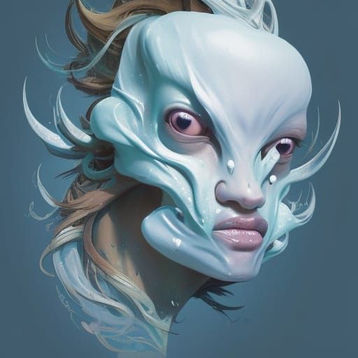 Hyperdetailed Ice Cream Creature Portrait