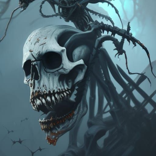 Spooky Skeletons and Shrieking Skulls Concept Art