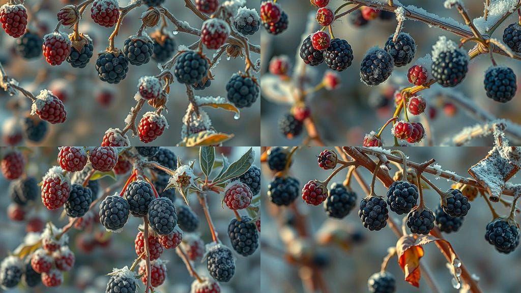 Winter Berries in Russian Snow