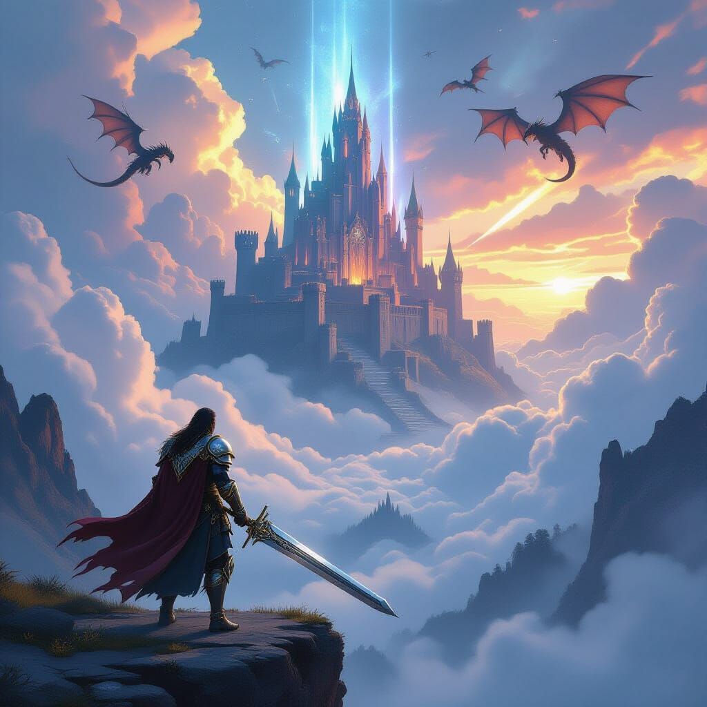 Epic Warrior Overlook, Floating Castle Scene