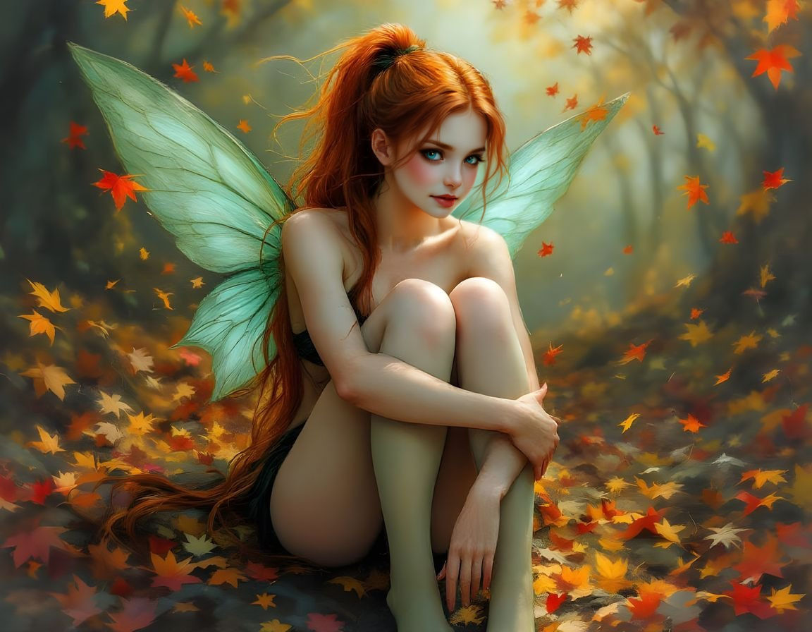 Ethereal Faerie in Autumn Dreamscape