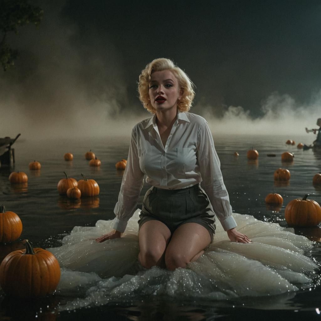 Marilyn Monroe's Night River Journey