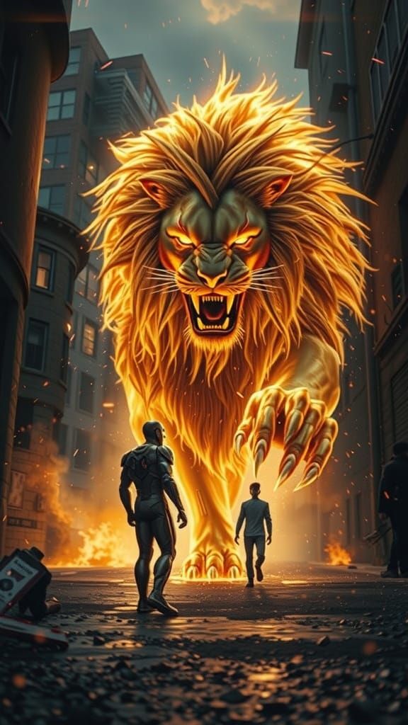 Iron Man Transforms into Lion of Light
