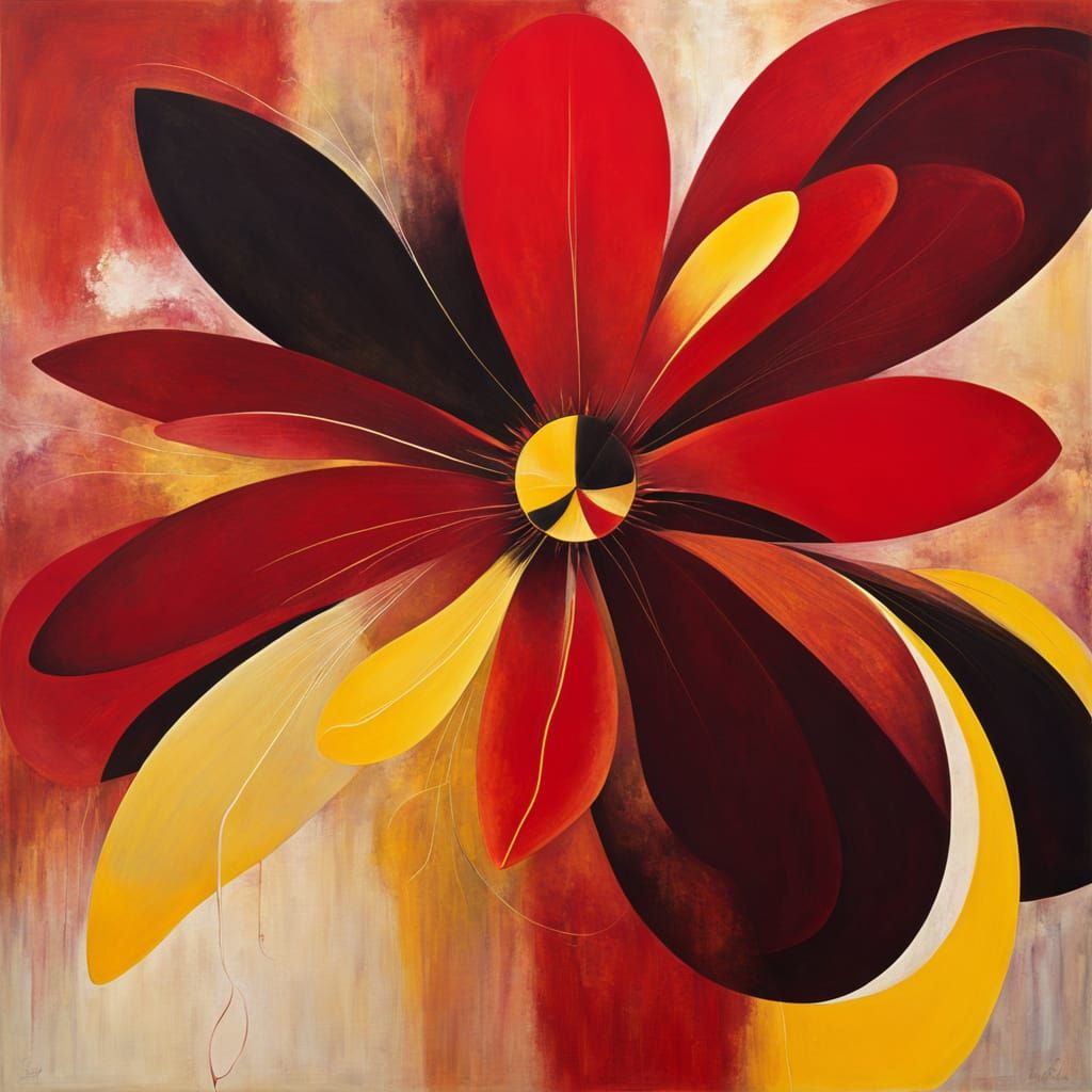 Vibrant Dreamscapes: Melting Forms in Red and Yellow