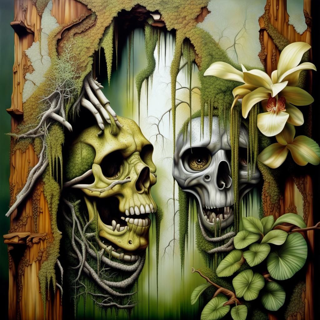 Lush Rainforest: Photorealistic Oil Painting