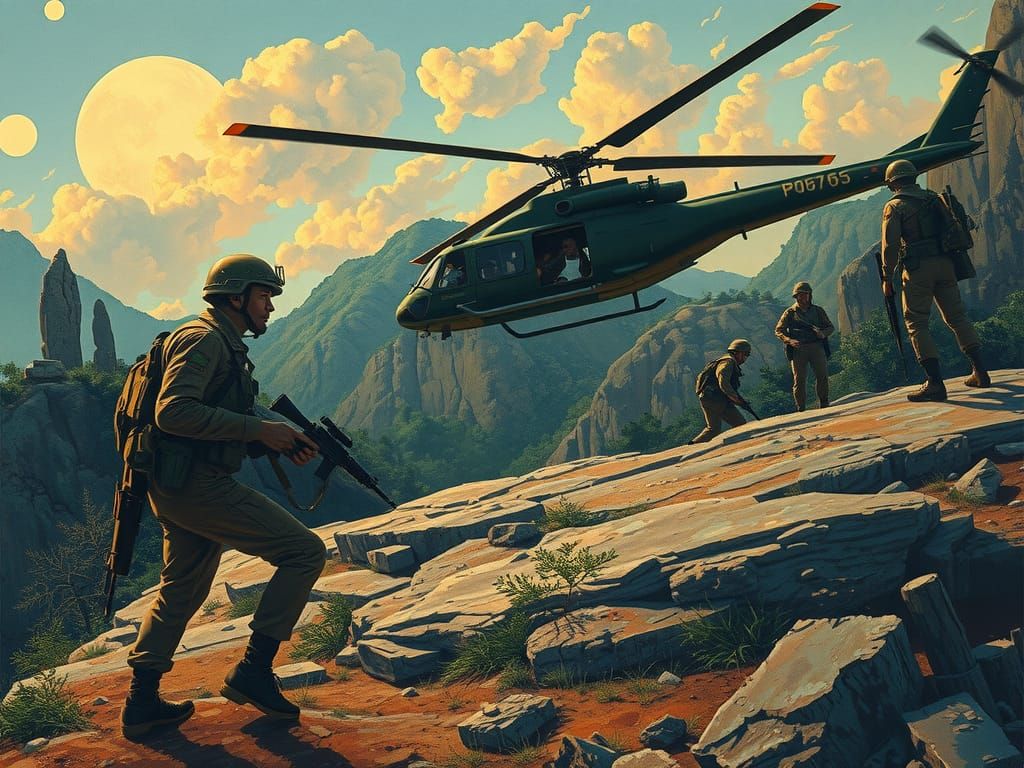 Hot Landing Zone: A Fauvist Military Fantasy