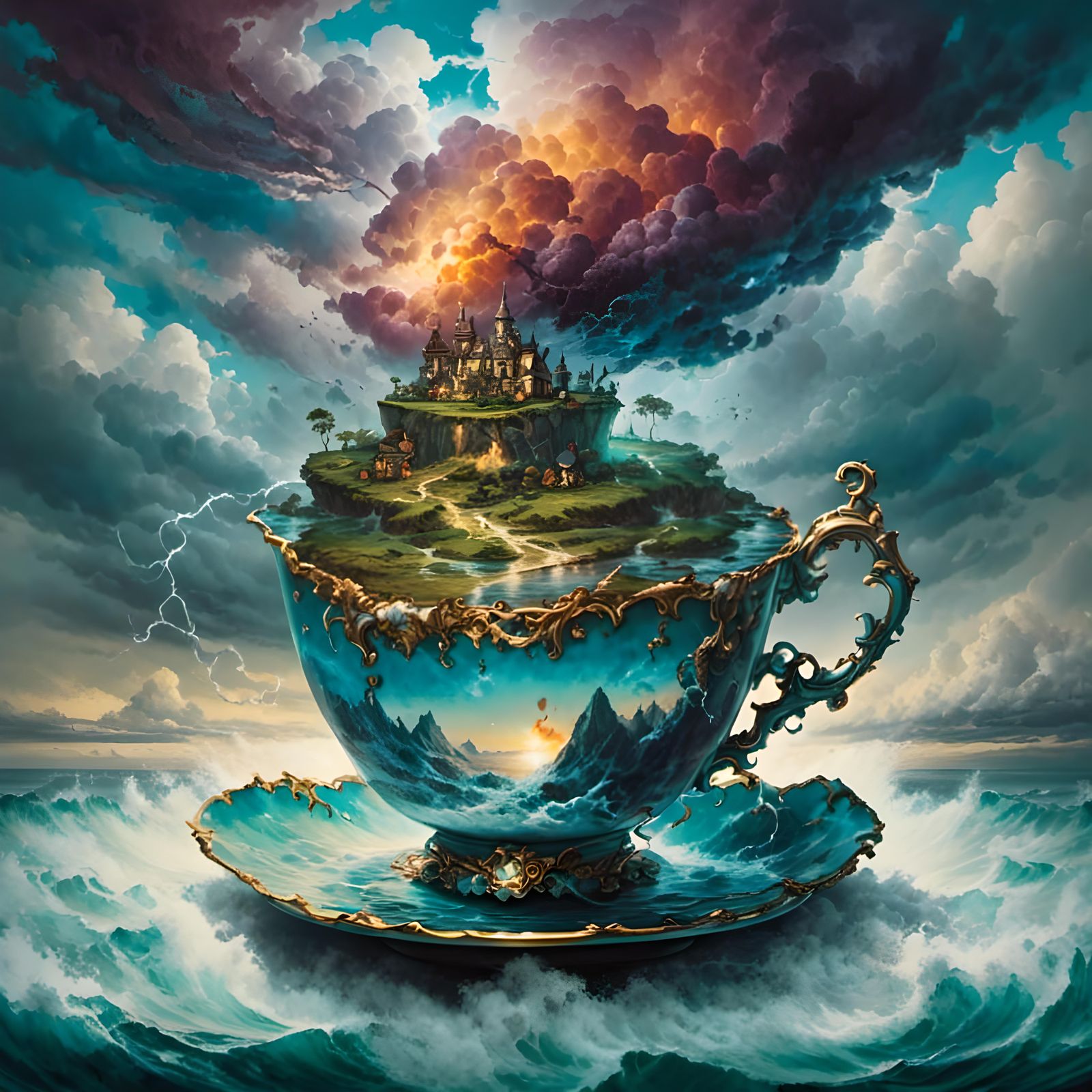 Stormy Island in Teacup: Dramatic Cinematography