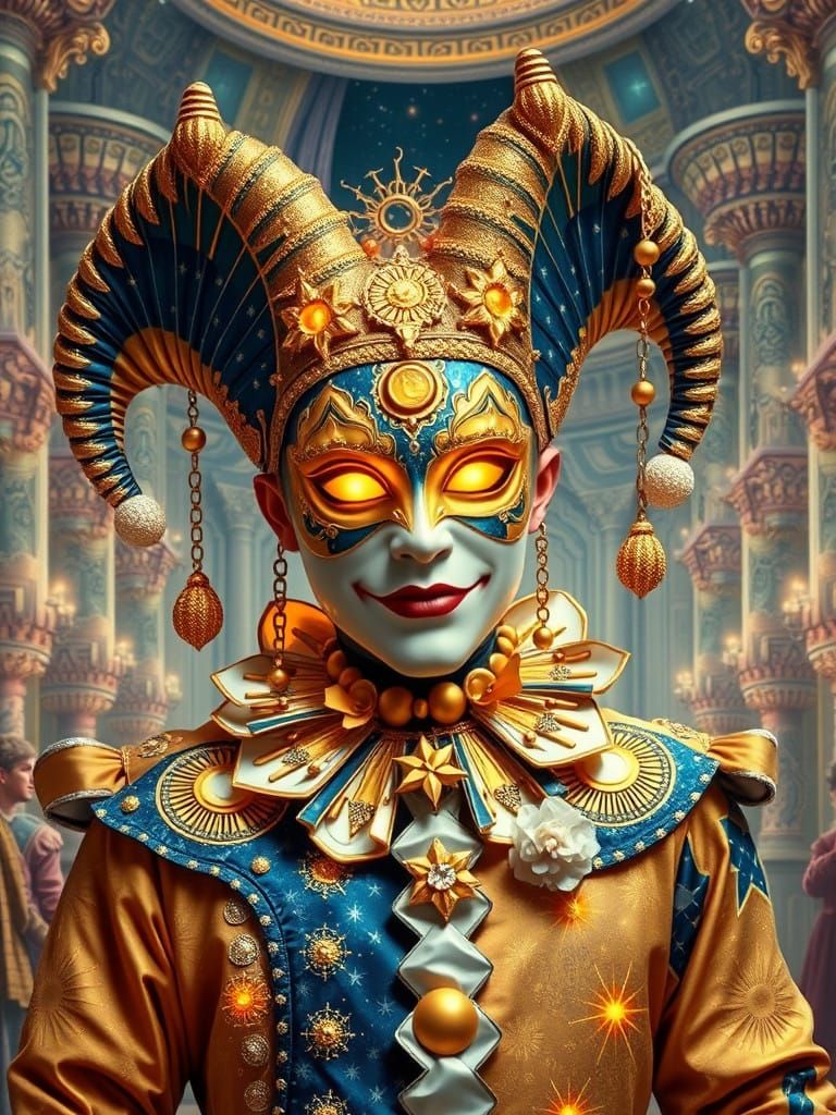 Celestial Jester Serves Royal Family in Cosmic Court