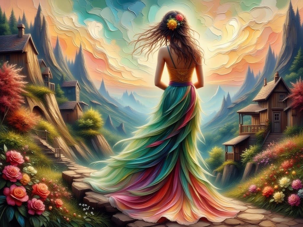 Looking down the valley