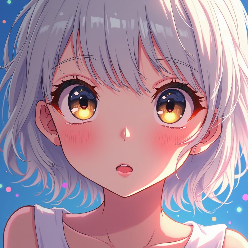 Surreal Anime Beauty with Ethereal Glow