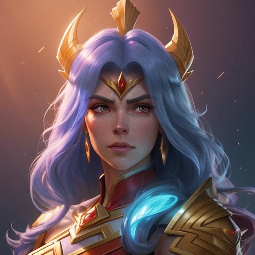 She-Ra Portrait in Hyperdetailed Digital Art Style