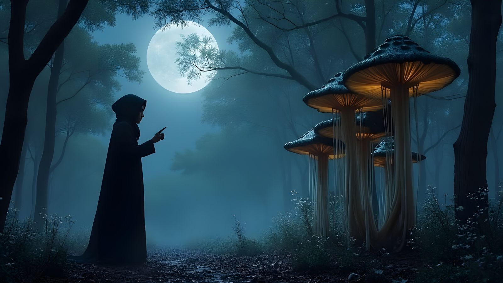 Mysterious Forest Beings Revealed in Dark Ambiance