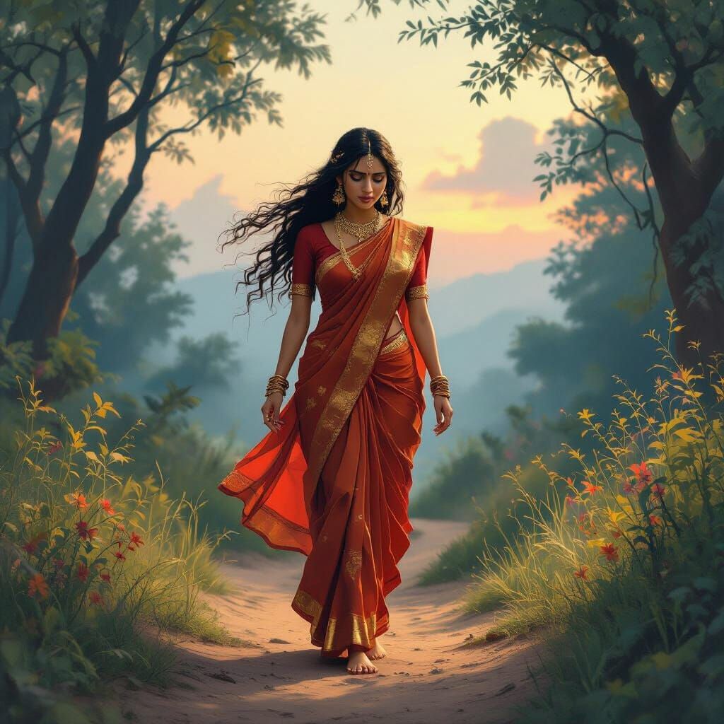 Radha's Desperate Search: A Sorrowful Forest Journey