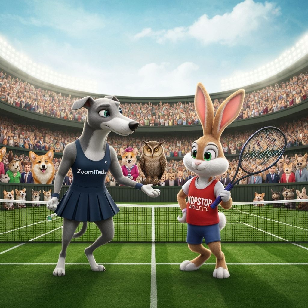 Animal Tennis Stars at Wombledon Stadium